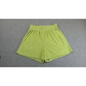 Open Edit Women's Shorts Light Green Knit High Rise Elastic Waist Size XS